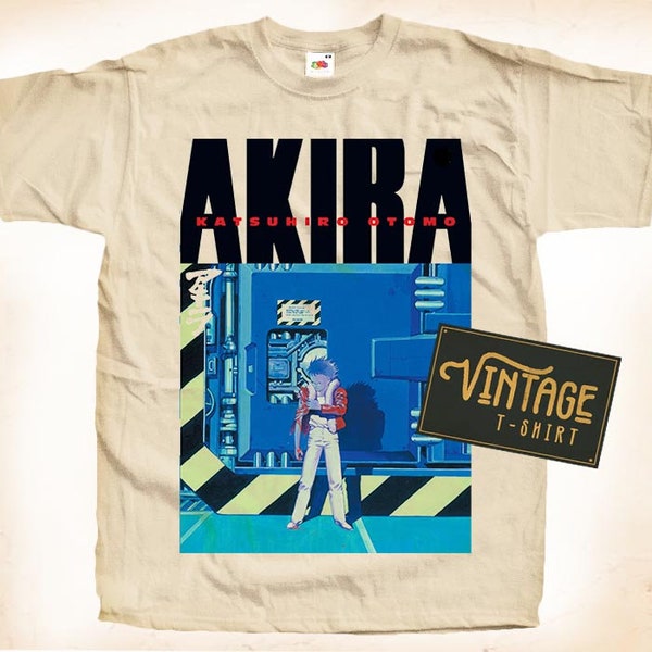 AKIRA V2 T shirt Tee Natural Vintage 100% Cotton Movie Poster All Sizes S M L XL 2X 3X 4X 5X