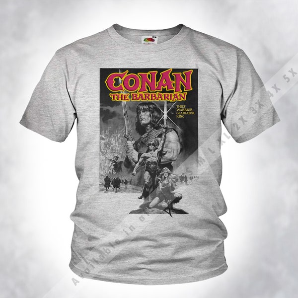 Vintage CONAN The Barbarian v17 Old Style Men Unisex Sport heather Grey DTG Print Sizes s m l xl 2x 3x 4x 5x