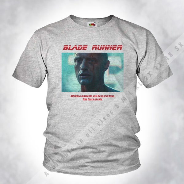 Vintage BLADE RUNNER v44 Camiseta Roy Batty Old Style Hombres Unisex Sport heather Gris DTG Print Sizes s m l xl 2x 3x 4x 5x