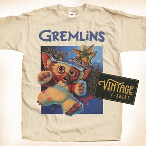 Gremlins V3 T-shirt Tee Natural vintage Cotton Movie Poster Toutes les tailles S M L XL 2X 3X 4X 5X image 1