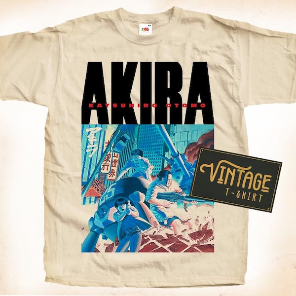 Camiseta AKIRA V3, camiseta Natural Vintage 100% algodón, póster de película, todas las tallas S M L XL 2X 3X 4X 5X