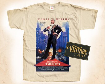 Coming to America V1 T shirt Tee Natural Vintage Cotton Movie Poster All Sizes S M L XL 2X 3X 4X 5X