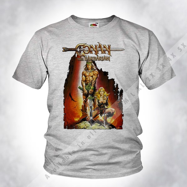 Vintage CONAN The Barbarian v3 Old Style Men Unisex Sport heather Grey DTG Print Sizes s m l xl 2x 3x 4x 5x