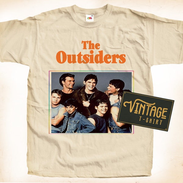 The Outsiders V1 T shirt Tee Natural Vintage Cotton Movie Poster Beige All Sizes S M L XL 2X 3X 4X 5X