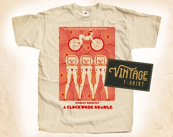 A Clockwork Orange V1 T-shirt Tee Natural vintage 100% Cotton Movie Poster Toutes les tailles S M L XL 2X 3X 4X 5X