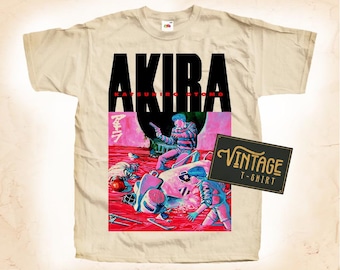 AKIRA V1 T shirt Tee Natural vintage 100% Cotton Movie Poster Toutes les tailles S M L XL 2X 3X 4X 5X