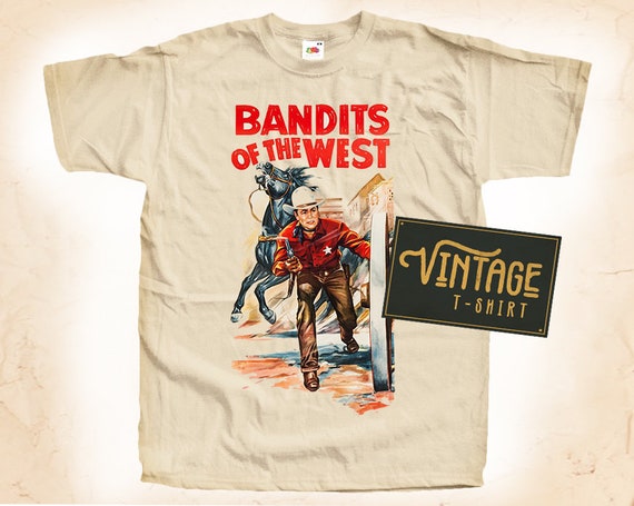 Bandits of the West V1 T shirt Tee Natural Vintag… - image 1