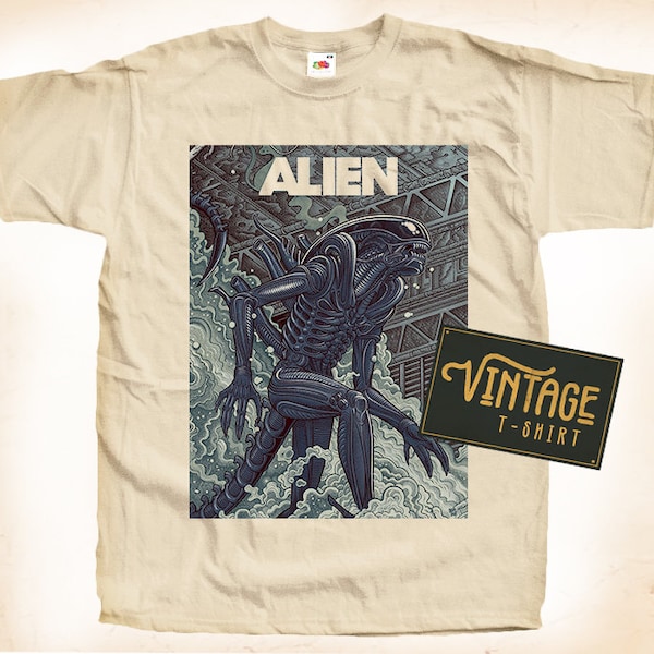 ALIEN V3 T shirt Tee Natural Vintage 100% Cotton Movie Poster All Sizes S M L XL 2X 3X 4X 5X