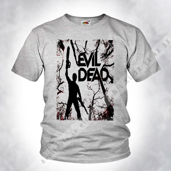 Vintage EVIL DEAD V27 Camiseta Old Style Men Unisex Sport heather Gris DTG Print Sizes s m l xl 2x 3x 4x 5x