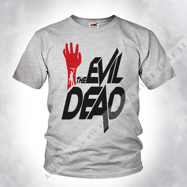 Vintage EVIL DEAD V25 Camiseta Old Style Men Unisex Sport heather Gris DTG Print Sizes s m l xl 2x 3x 4x 5x