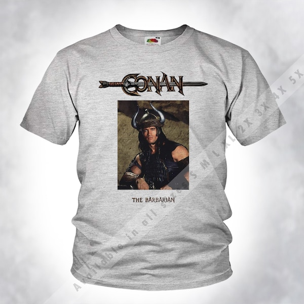 Vintage CONAN The Barbarian v8 Old Style Men Unisex Sport heather Grey DTG Print Sizes s m l xl 2x 3x 4x 5x