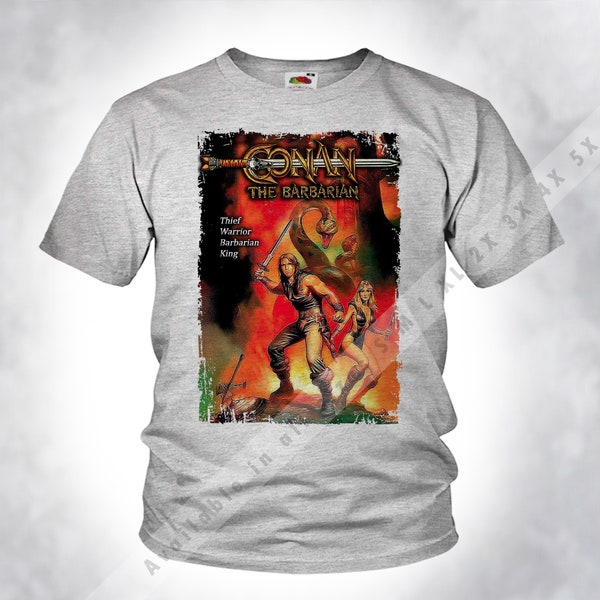 Vintage CONAN The Barbarian v37 Old Style Men Unisex Sport heather Grey DTG Print Sizes s m l xl 2x 3x 4x 5x