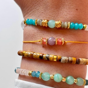 Adjustable Bracelet with Natural Stone | Picasso Jasper | Grounding Energy and Creative Flow | A Gift of Strength and Balance