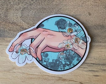 SKELETON FLOWER | Kpop Hand Stickers | Matte Waterproof Sticker l | Kpop Stickers | Laptop Sticker | Journaling Sticker