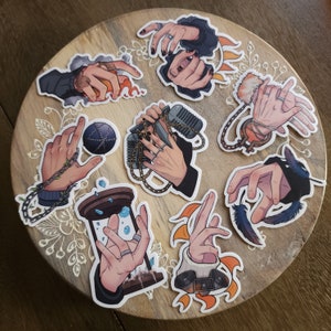 ATEEZ HALAZIA Hand Stickers | 8 Pack | Premium Matte Waterproof Vinyl Kpop Stickers | Laptop, Phone, Journaling