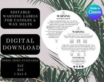 Candle Warning Label Template