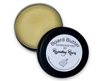 All Natural Hand Made Board Butter for Butcher Block, Cutting Boards and Wooden Kitchen Tools. Food Grade Mineral & Oil Beeswax