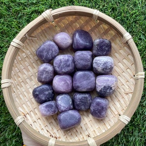 beautiful LEPIDOLITE tumbles | Indian Mines