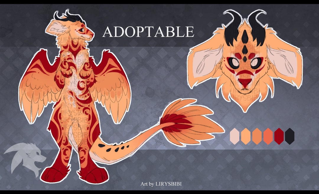 Dutch Angel Dragon Adoptable Furry Adopt Fursona/ Fursuit Refferece ...