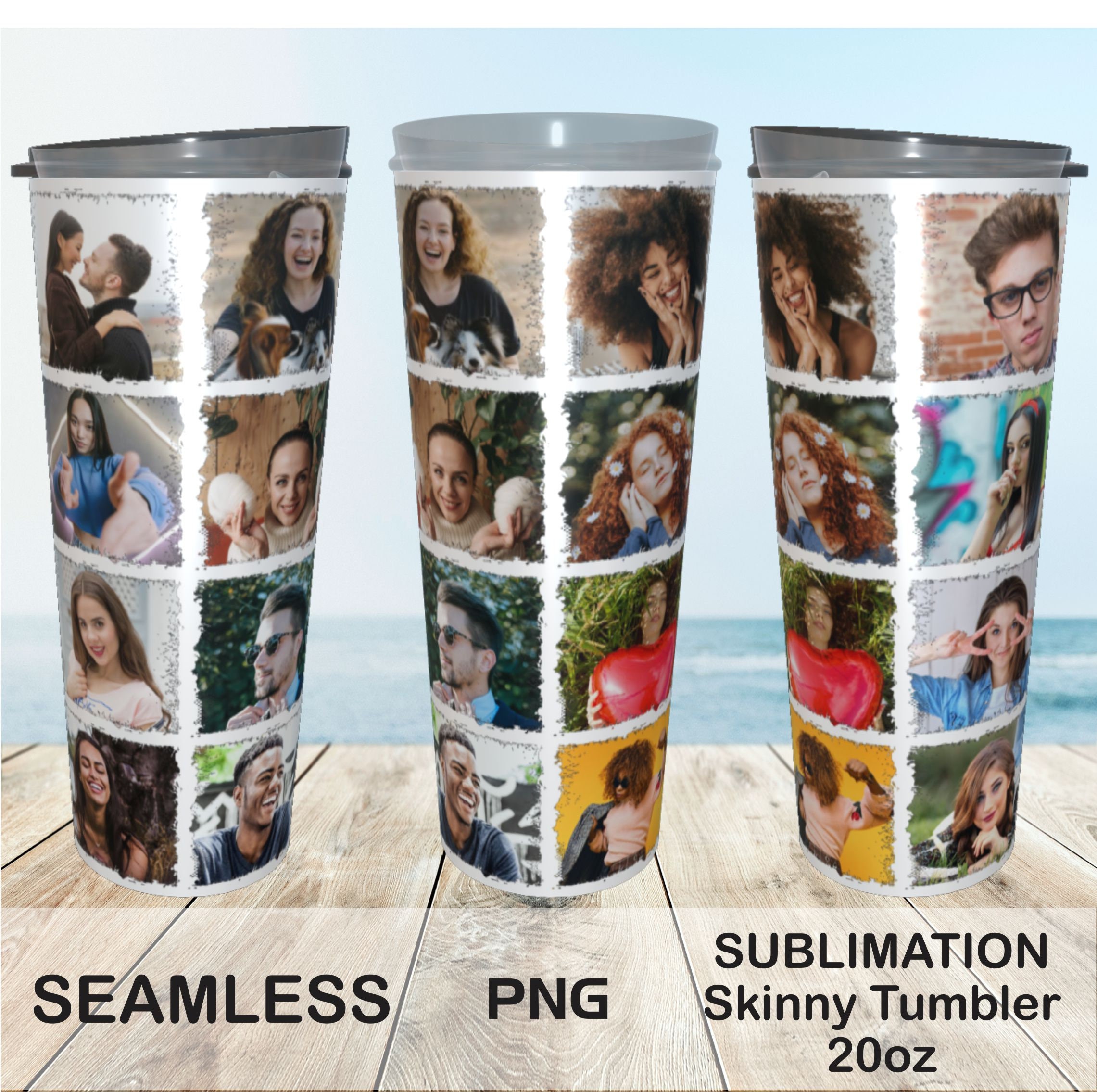 Photo Insert Tumbler Template Custom Photo Tumbler Photo Collage