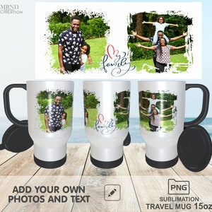 Travel Mug Sublimation Template | Personalized Photo Travel Mug | Photo Collage Travel Mug | Photo Insert Coffee Travel Mug | Travel Mugs