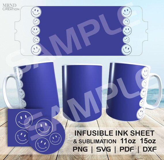 Cricut Mug Press Template, Infusible Ink Mug Wrap Template