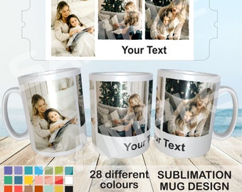 3 Photo Mug PNG | 3 Photo Sublimation Mug PNG| 3 Photo Mug Collage | 3 Photo Mug Wrap PNG | 3 Photo Sublimation Mug | 3 Photo Mug