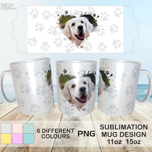 Dog Photo Mug PNG | Dog Photo Sublimation Mug PNG| Dog Photo Mug Dog Photo | Dog Photo Mug Wrap PNG | Dog Photo Sublimation Mug