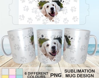 Dog Photo Mug PNG | Sublimation Design Template (11oz, 15oz)