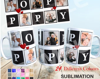 Poppy Sublimation Mug Wrap for Vibrant Mug Designs - Sublimation Mug Template