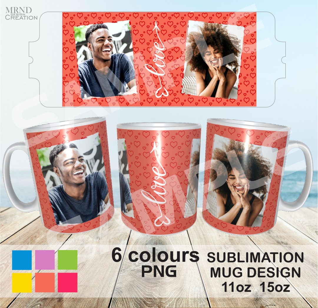 I Love You Photo Collage Sublimation Mug for Romantic Mug Etsy