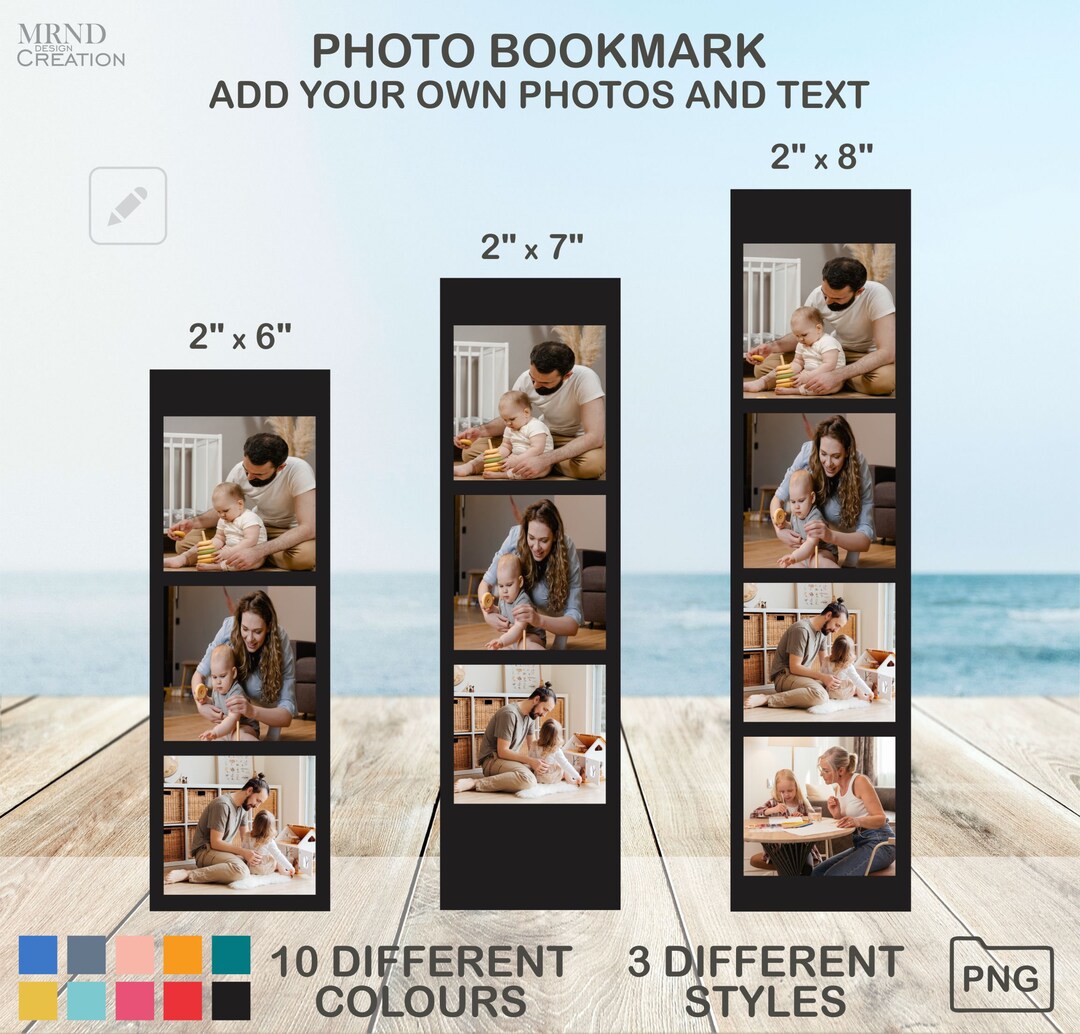 Photo Bookmark Template, Personalized Bookmark Design, Add Your ...