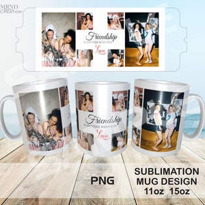Mejores amigos para siempre taza PNG / Mejores amigos para siempre taza de sublimación PNG/ Mejores amigos para siempre taza collage Mejores amigos para siempre taza envoltura PNG