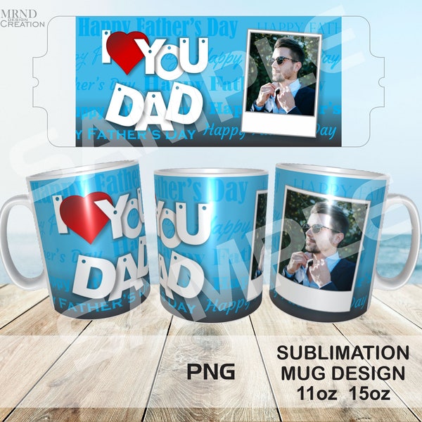 Heartfelt - Love You Dad - Sublimation Photo Mug