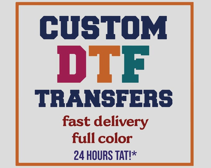 Featured listing image: Dtf prints, Dtf Transfers, Custom DTF, High Quality Transfer, Full Color, Ready for Press, Wholesale Dtf Print, Gang Sheet, Heat Transfer