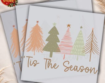 This The Season Minimal Christmas Tree DTF Transfer, Holiday Shirt Design