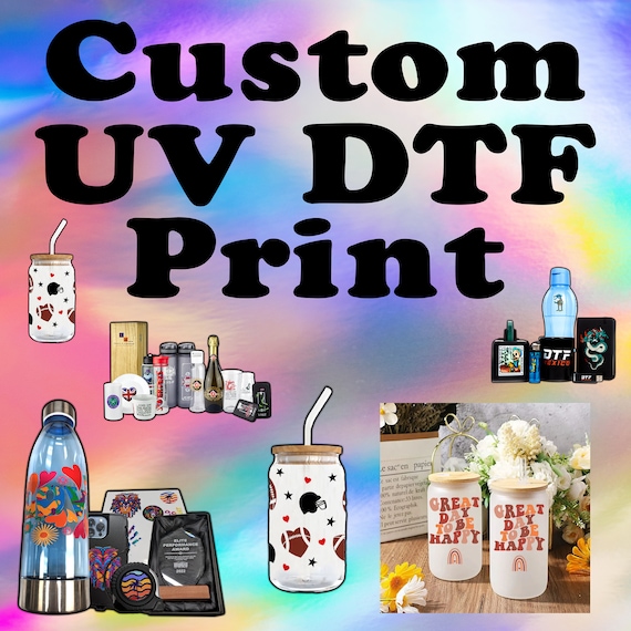Custom UV DTF Transfers, Custom Stickers, Cup Wrap UV Dtf, Ready to Press, Wholesale Uv Dtf, Uv Dtf sublimation, High Quality