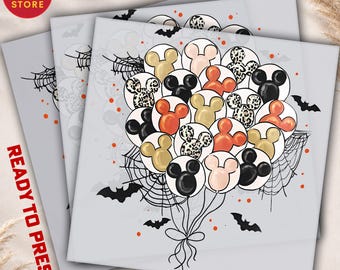 Mickey Halloween Balloons DTF Transfer