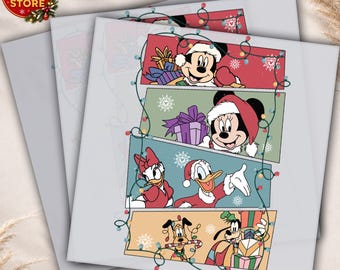 Christmas Mickey Character DTF Transfer, Holiday Cartoon Shirt Design