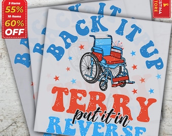Back It Up Terry Patriotic DTF Transfer, USA Flag Print