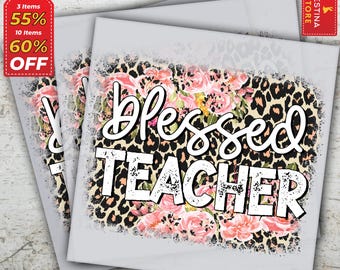 Blessed Teacher Leopard Print DTF Transfer, Back To School Shirt