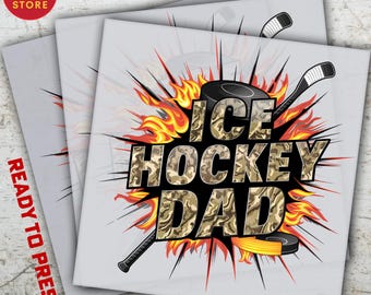Ice Hockey Dad DTF Transfer, Sports Father Design