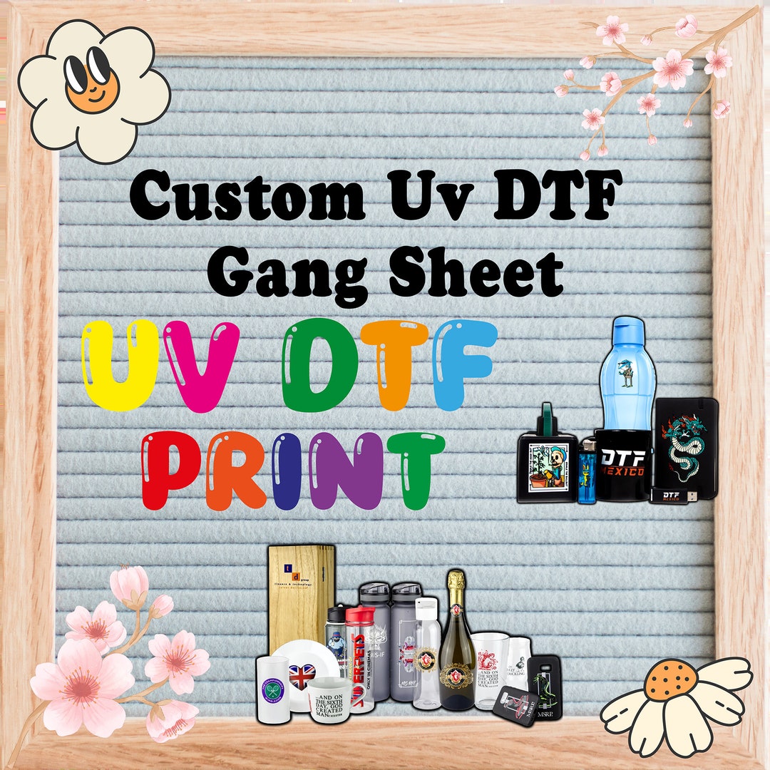Custom UV DTF Gang Sheet, Ready to Press, Cup Wraps - Etsy