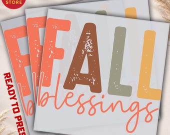 Fall Blessings DTF Transfer - Autumn Design