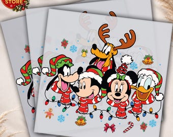 Mickey Christmas DTF Transfer, Funny Holiday Character Design