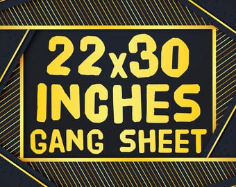 22x30" Custom DTF Transfer Gang Sheet, Heat Press Ready