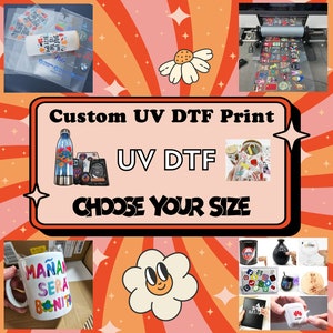 Custom UV DTF Transfers, Custom Stickers, Ready For Press, Cup Wrap UV Dtf, Uv Dtf sublimation, Wholesale Uv Dtf, High Quality