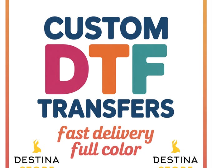Featured listing image: Custom DTF Transfers, Full Color Heat Transfer, Gang Sheet