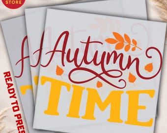 Autumn Time DTF Transfer - Fall Season Design