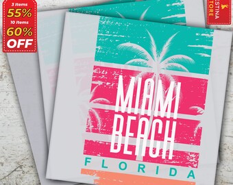 Beach Vibes Ready to Press,, Hello Summer, Lets Go Surfing, Personalized DTF , High Quality, Heat Transfer Shirt Design, Direct to Film